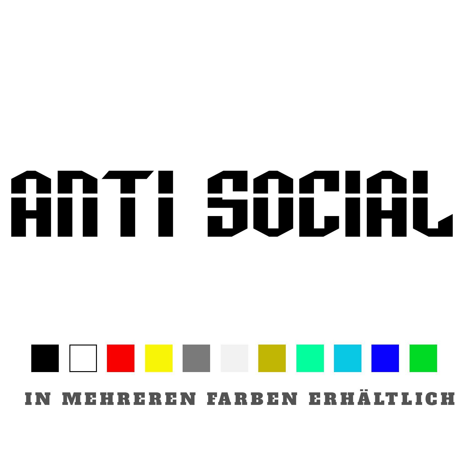 Aufkleber Anti Social