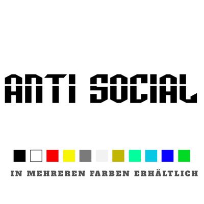 Aufkleber Anti Social