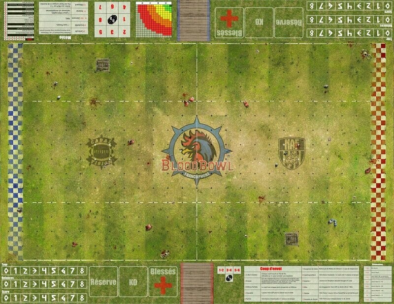 Terrain pour Blood Bowl ® compatible FRANCOPHONE