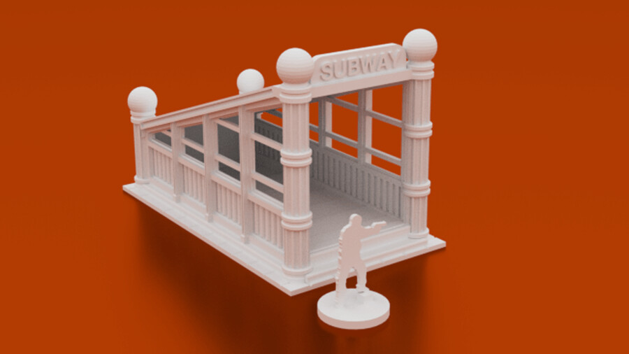 Urban Subway Entrance