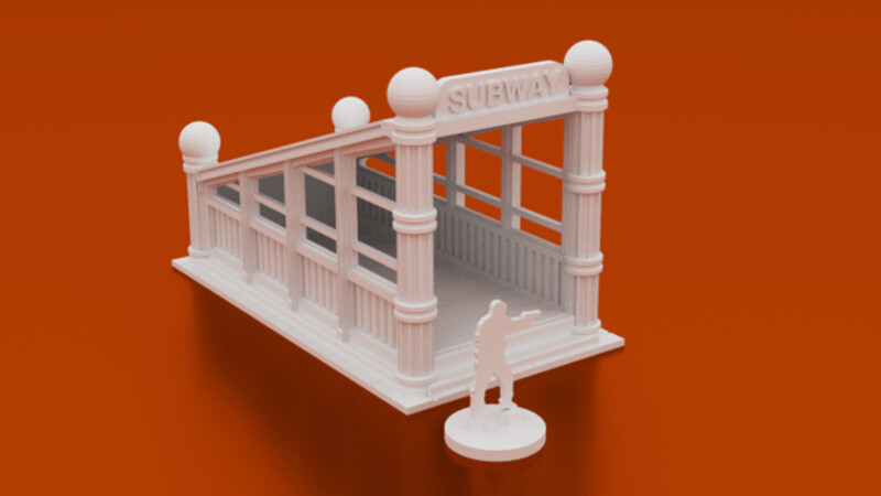 Urban Subway Entrance