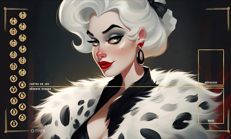 PLAYMAT  inspired by  Cruella Lorcana