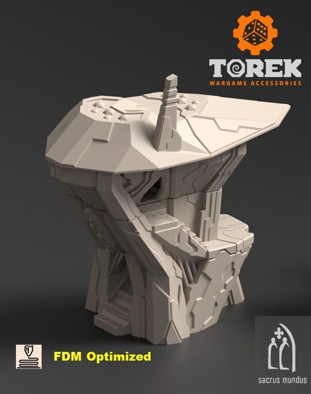 Delta-Sol. Alien Border World Command Tower
