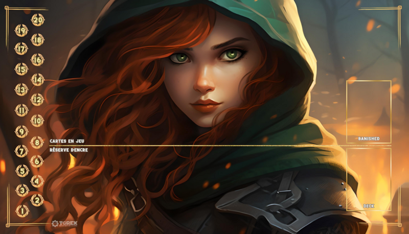 PLAYMAT  inspired by  Rebelle 1 Lorcana