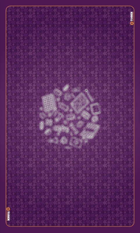 Tapis Meeple violet 100cm/60cm