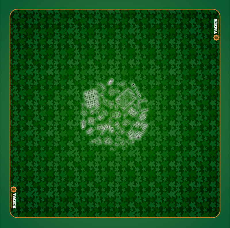 Tapis Meeple Vert 60cm/60cm