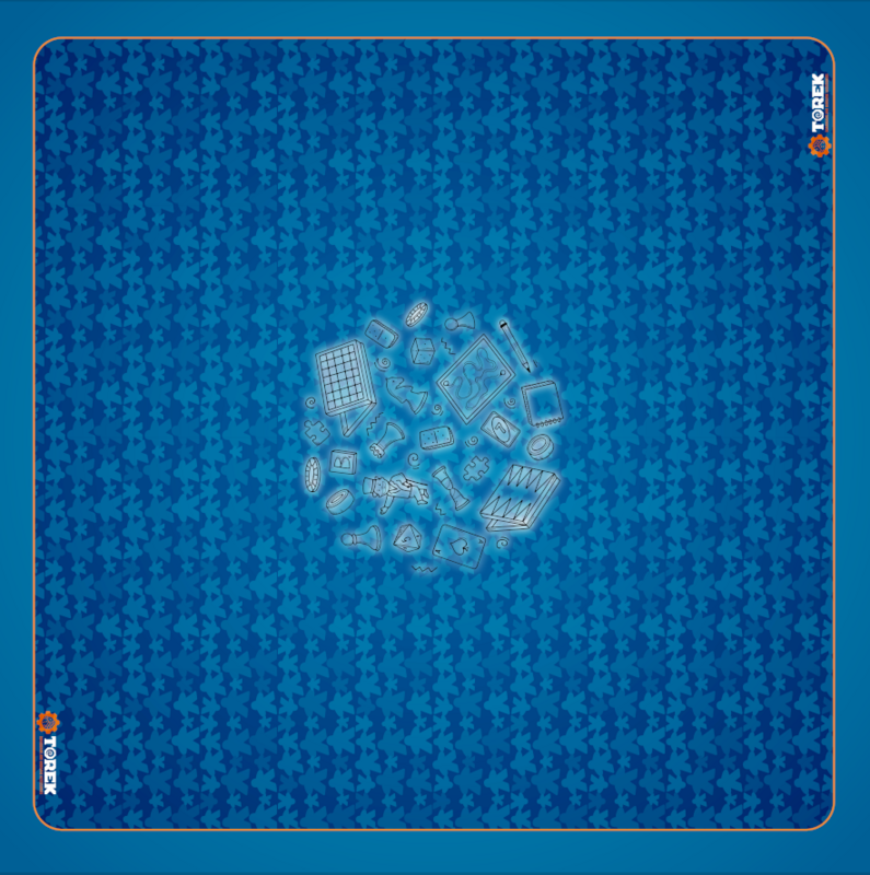 Tapis Meeple bleu 60cm/60cm