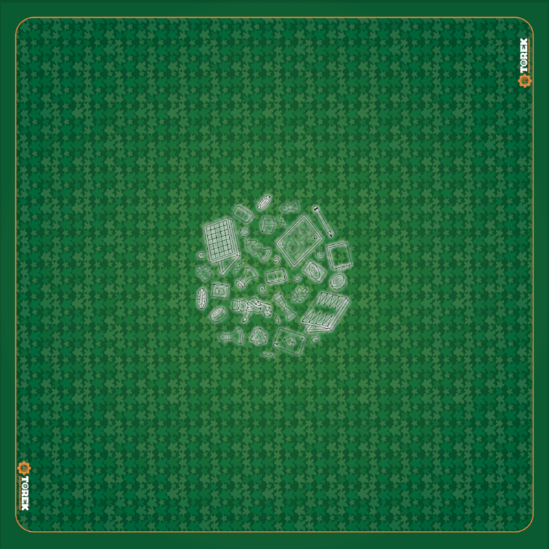 Tapis Meeple vert 92cm/92cm