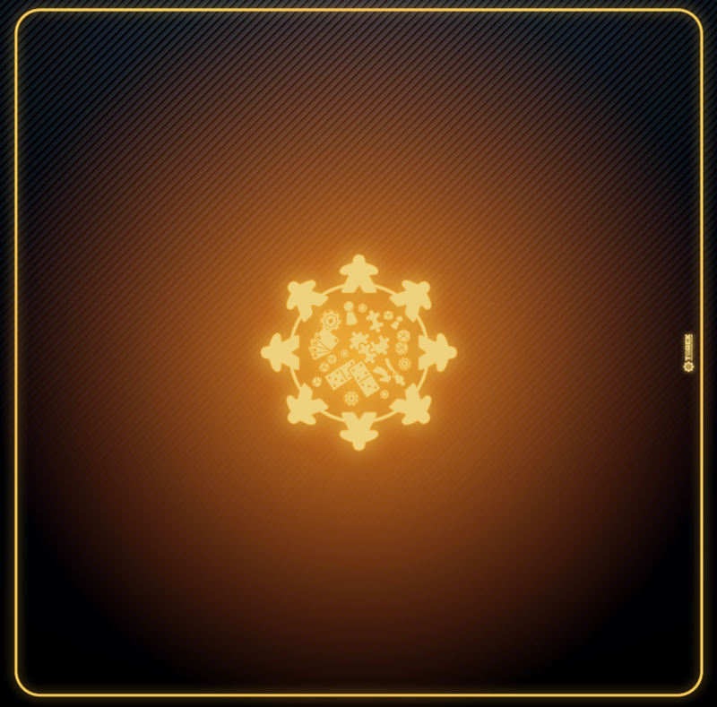 Tapis Meeple néon Jaune 60cm/60cm