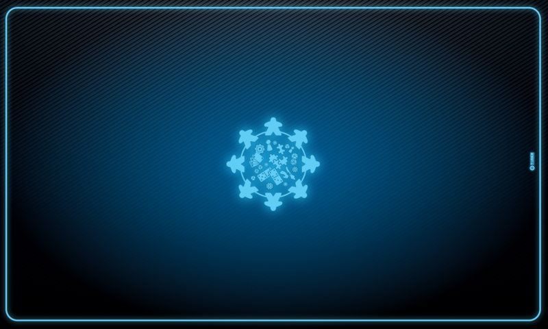 Tapis Meeple néon bleu 100cm/60cm