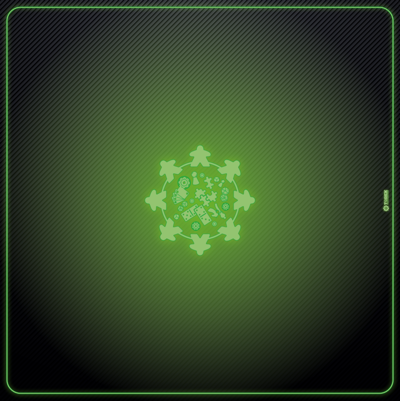 Tapis Meeple néon vert 90cm/90cm