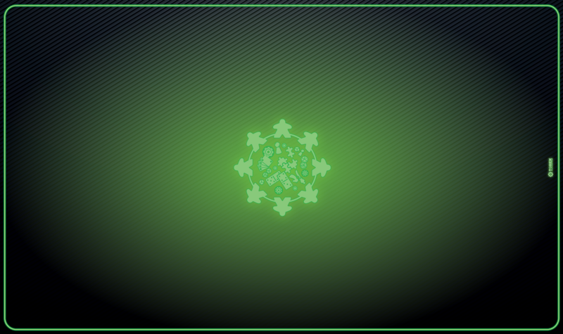 Tapis Meeple néon vert 100cm/60cm