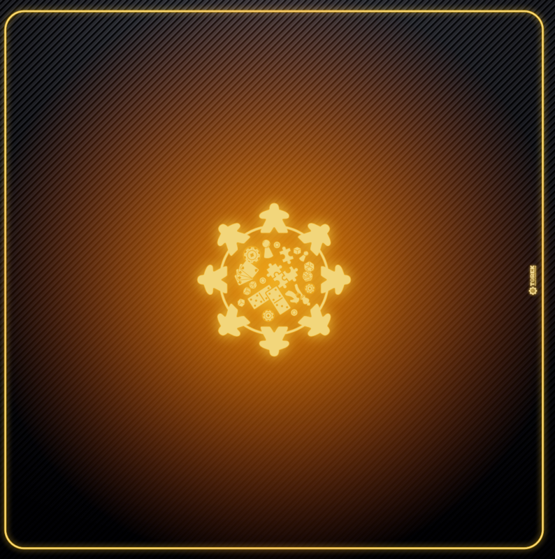 Tapis Meeple néon jaune 90cm/90cm