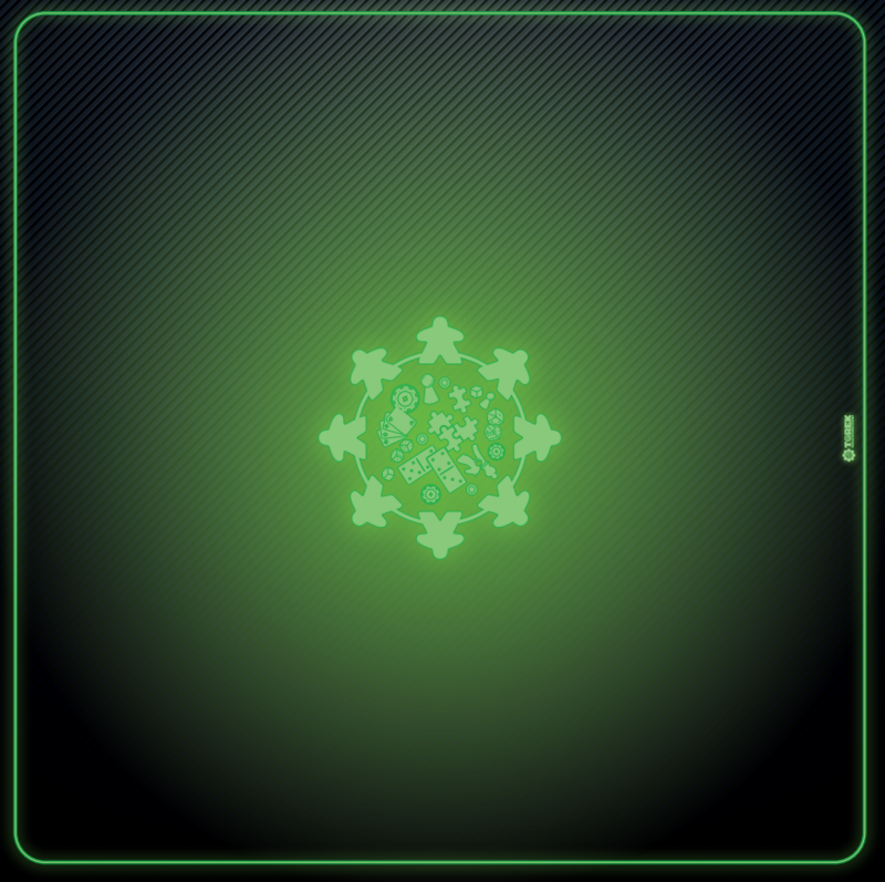 Tapis Meeple néon vert 60cm/60cm