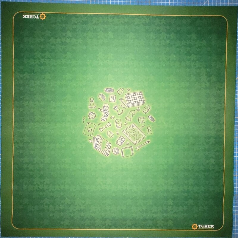 Tapis Meeple Vert 60cm/60cm AVEC DÉFAUT BORDS CARRÉS