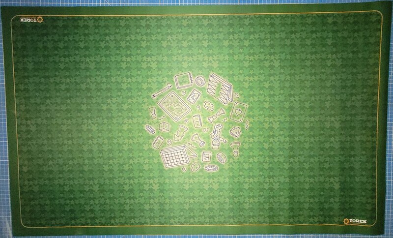 Tapis Meeple vert 100cm/60cm AVEC DÉFAUT BORDS CARRÉS