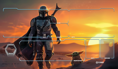 Playmat inspired by Mando Star Wars unlimited compatible 1 player