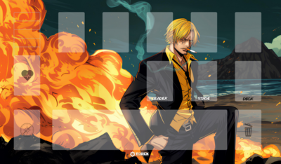 Playmat Compatible One Piece Card inspired by Sanji