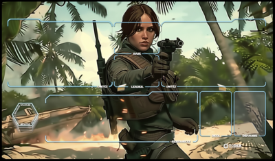 Playmat inspired by Jyn Erso Star Wars unlimited compatible 1 player