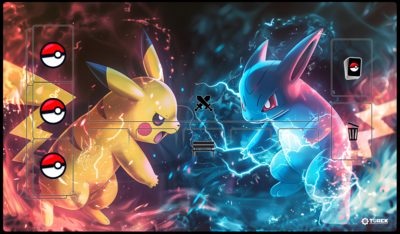 Playmat inspired by Duel 1 - Compatible Pokemon Trading Card Game 1 player