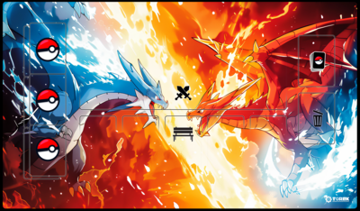 Playmat inspired by Duel 2 - Compatible Pokemon Trading Card Game 1 player