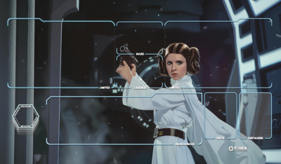 Playmat inspired by Leia Organa Star Wars unlimited compatible 1 player