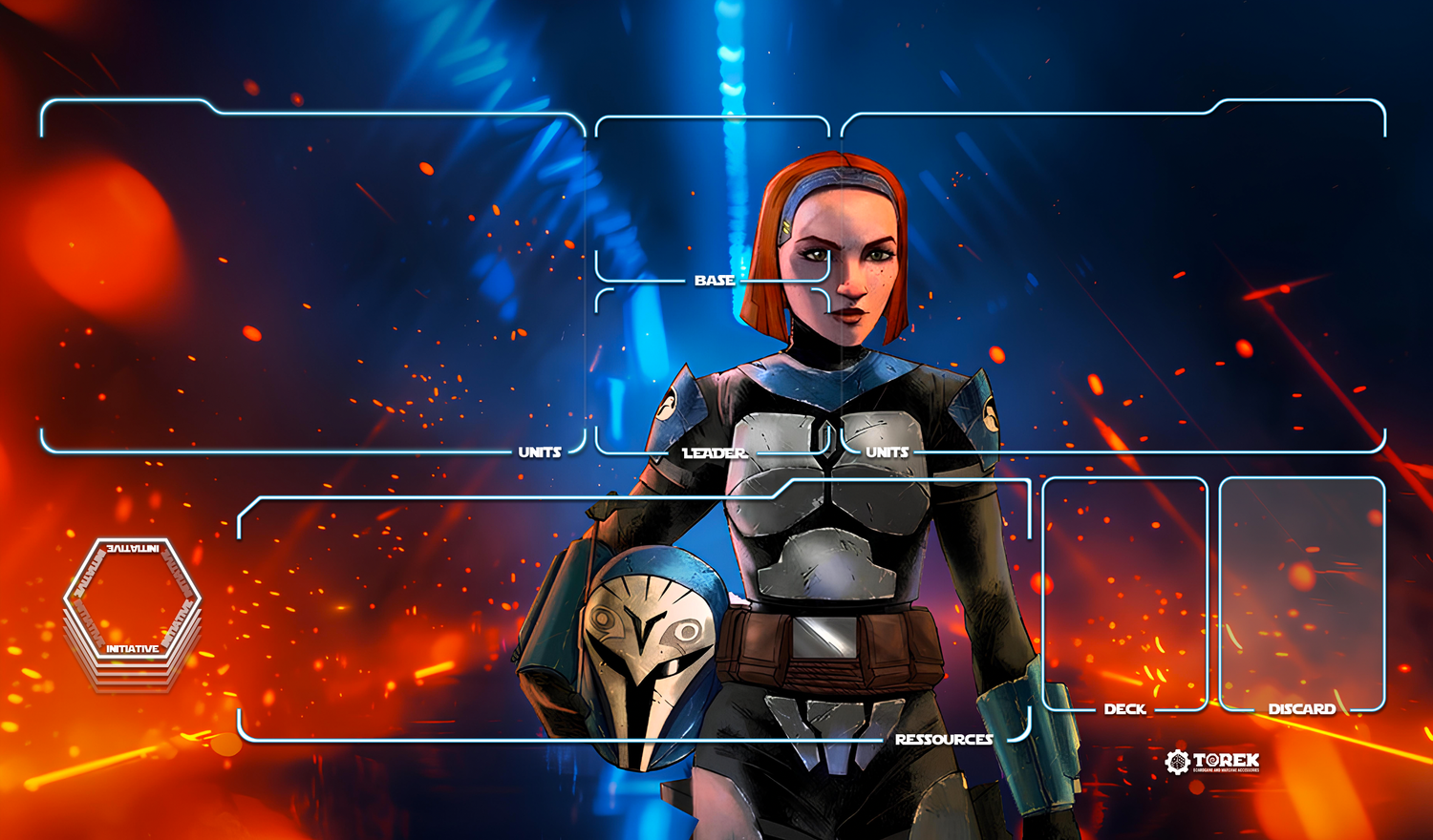 Playmat inspired by Bo-Katan Kryze / Star Wars unlimited compatible / 1 player