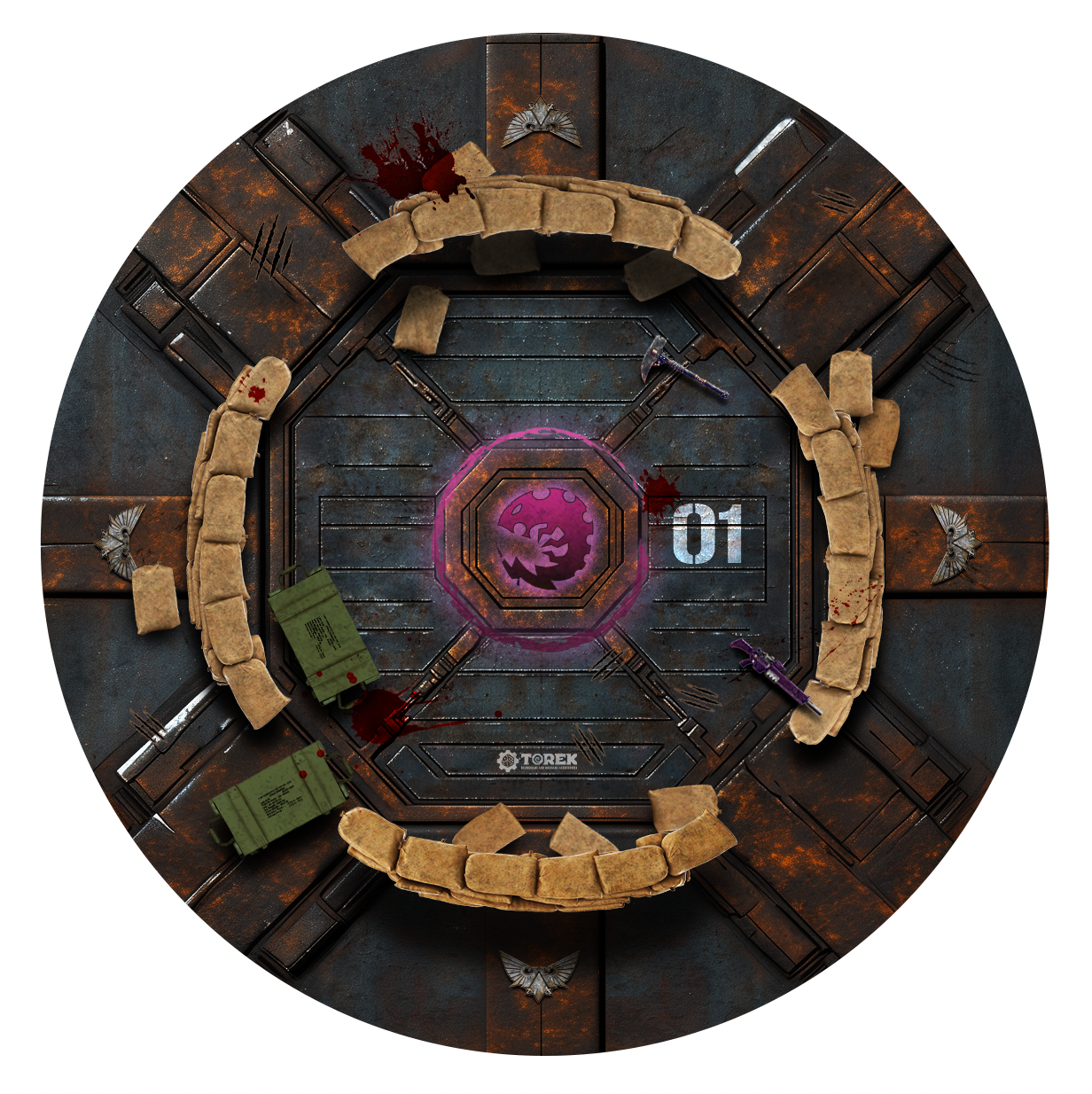 Gabarits d'objectifs /  target templates - Inspiration CULTE GENESTEALER for WARHAMMER 40000 ® Compatible