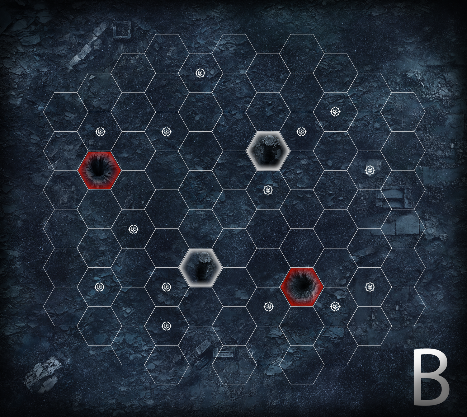 Battlemat Cendres compatible Warhammer Underworlds ® Face B