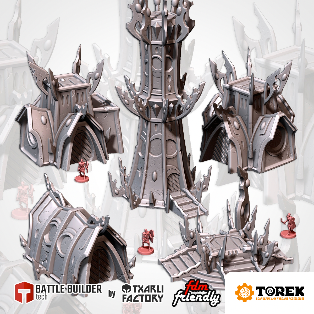 Village Elfes Noir (6 models) - Darl Elves village