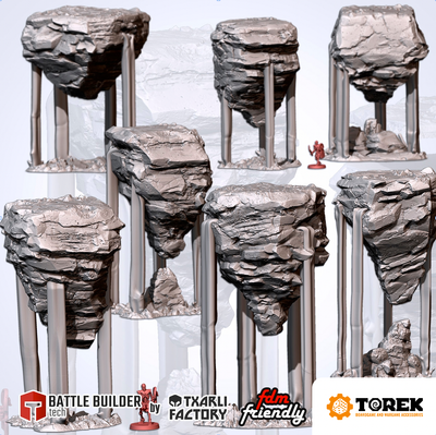 Rochers flottants (7 model) - Floating rocks