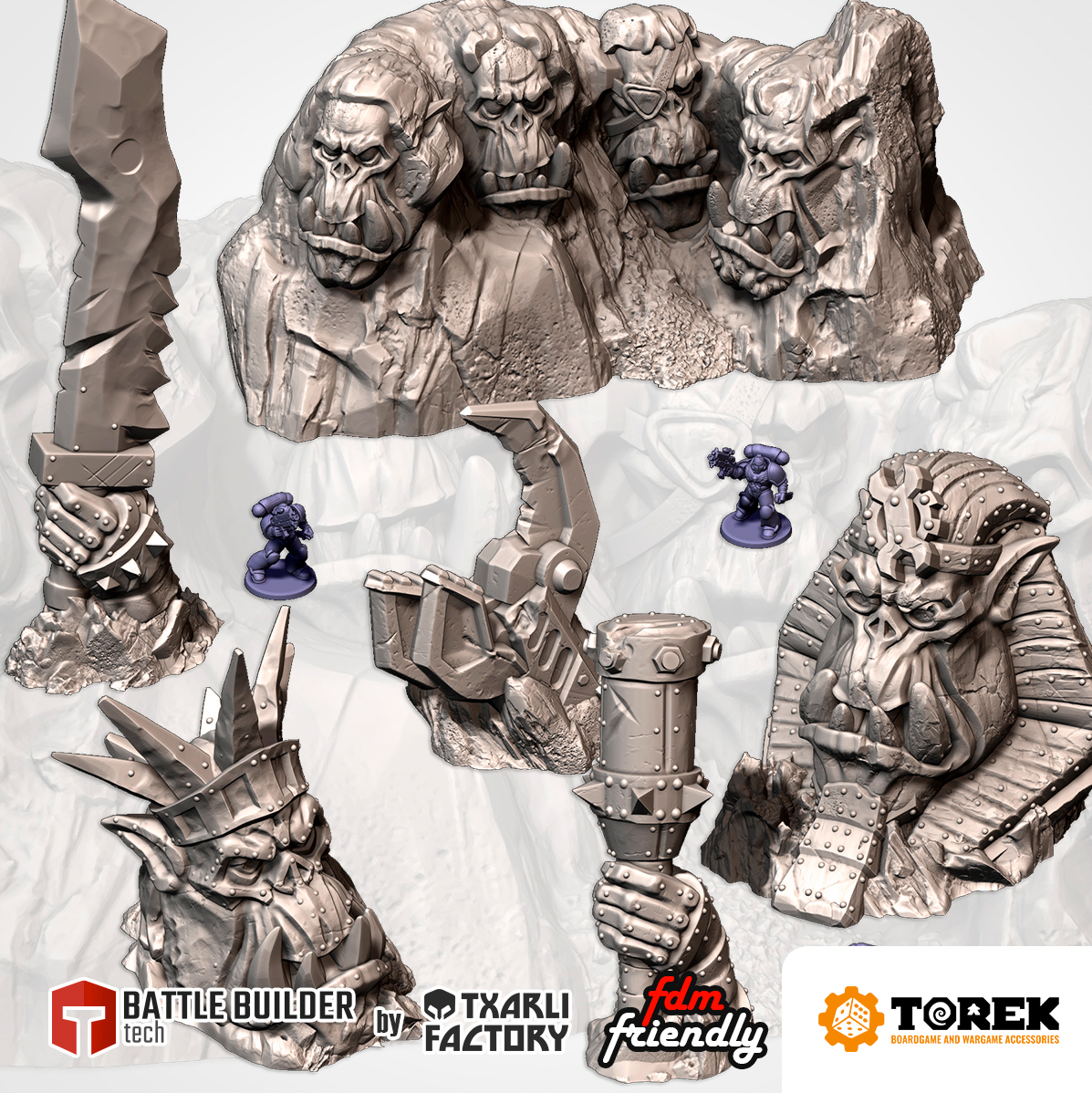 Monuments Ork (6 pieces) - Ork monuments