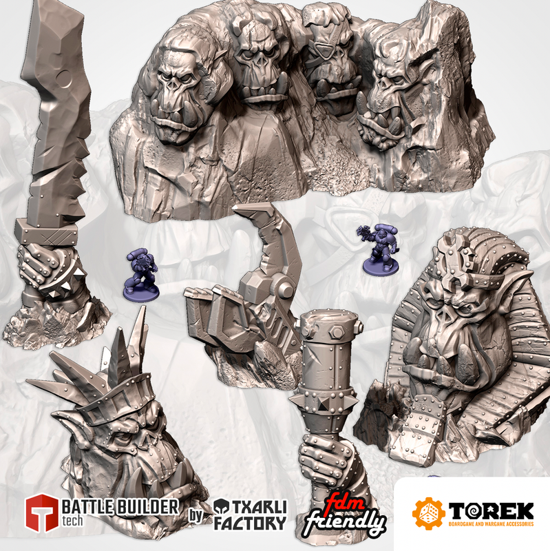Monuments Ork (6 pieces) - Ork monuments Monuments Ork (6 pieces) - Ork monuments