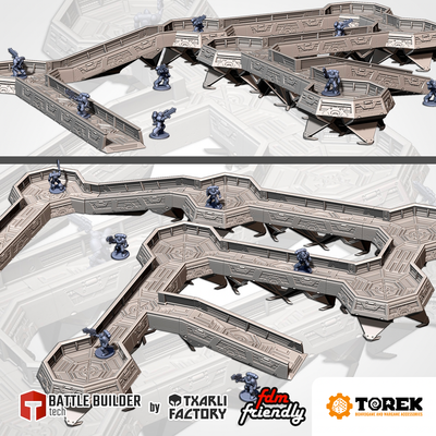 Tranchées sci-fi modulaires (22 pieces) - Modular sci-fi trenches
