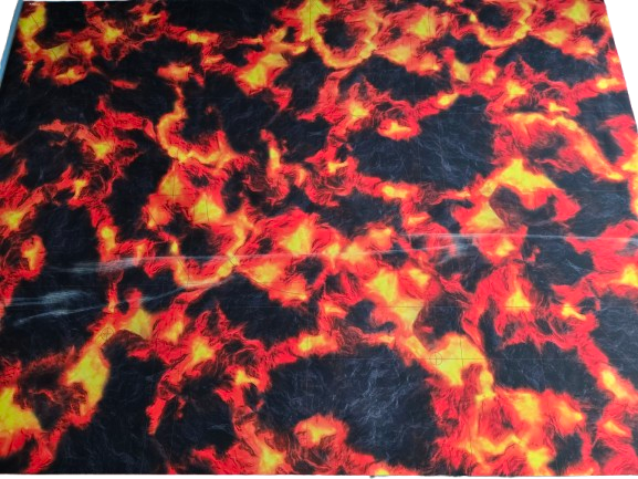 Battlemat  volcanique avec marquage pour 40k AVEC DÉFAUT
