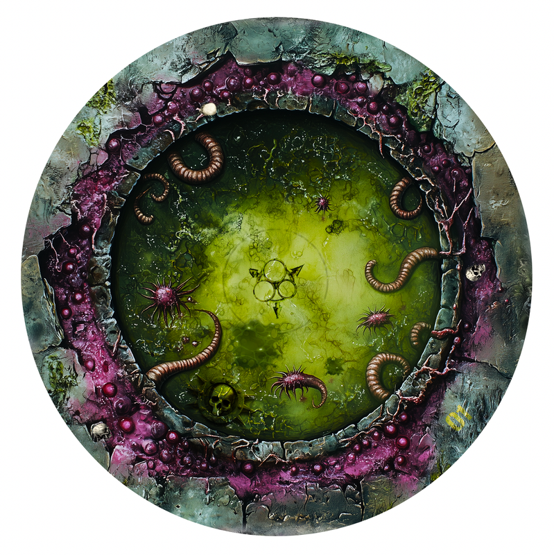 Gabarits d'objectifs /  target templates - Inspiration Death Guard / Nurgle for WARHAMMER 40000 ® Compatible