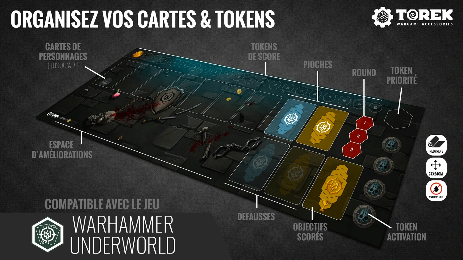 Playmat Warhammer Underworlds ® Compatible