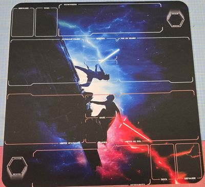 Playmat Sabre Laser Star Wars Unlimited compatible 2 joueurs Français, avec défaut