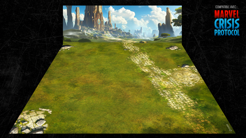 Battlemat Ruins of Asgard (Compatible Marvel Crisis Protocol)