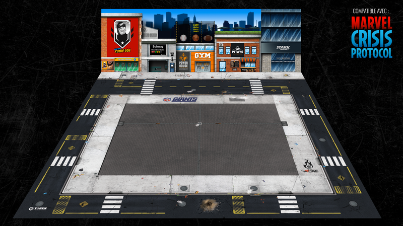 Battlemat Quartier (Compatible Marvel Crisis Protocol)