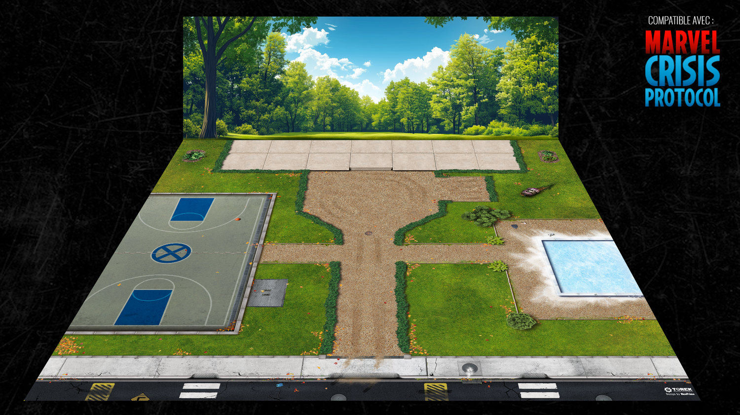 Battlemat Manoir Xmen (Compatible Marvel Crisis Protocol)