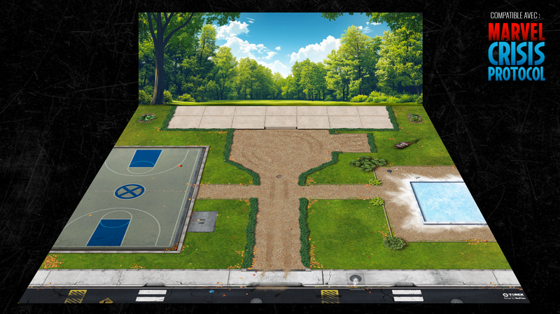 Battlemat Manoir Xmen (Compatible Marvel Crisis Protocol)