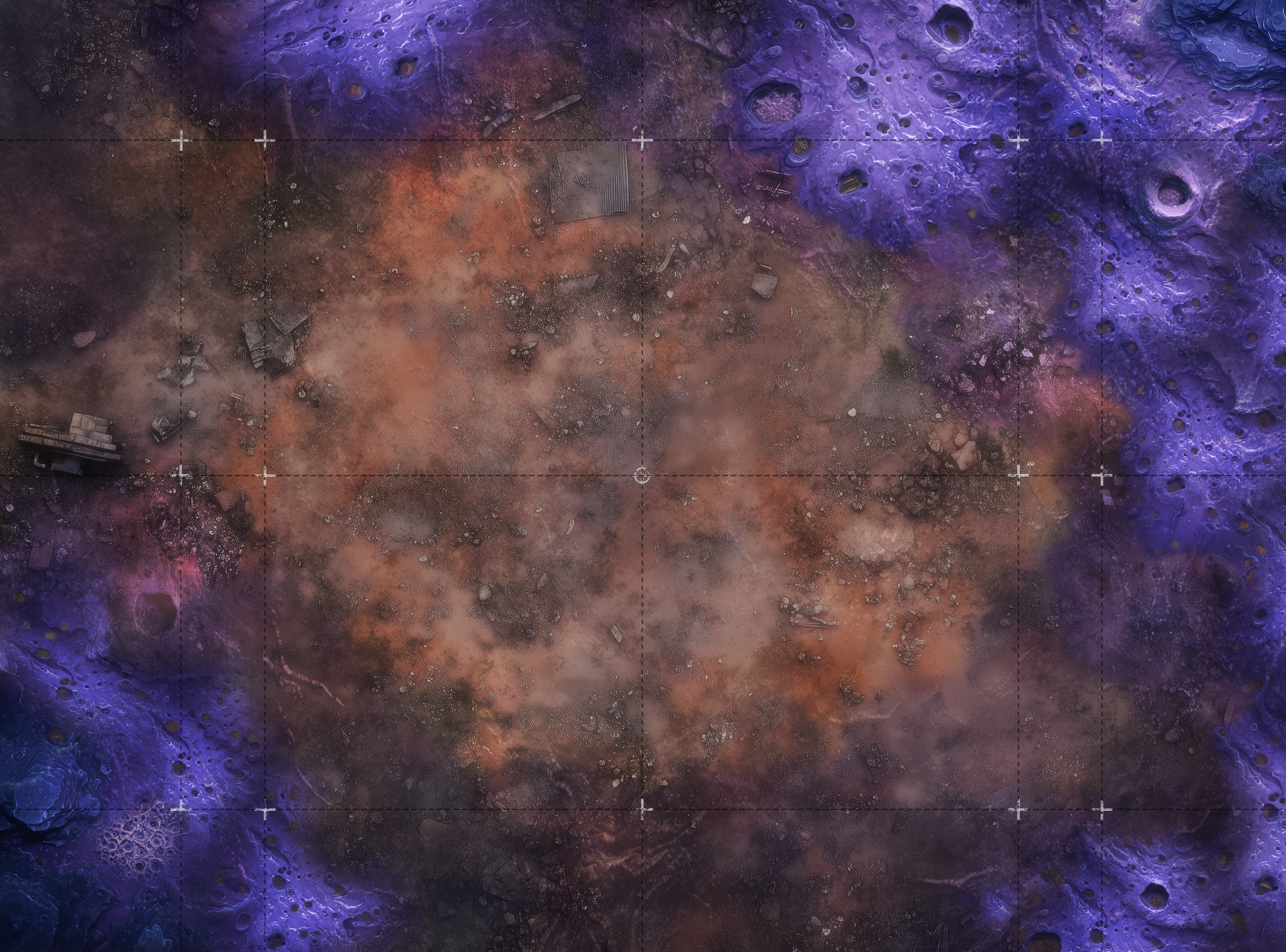 Battlemat for Kill Team®- Ruines monde ruche Infesté (KillTeam)