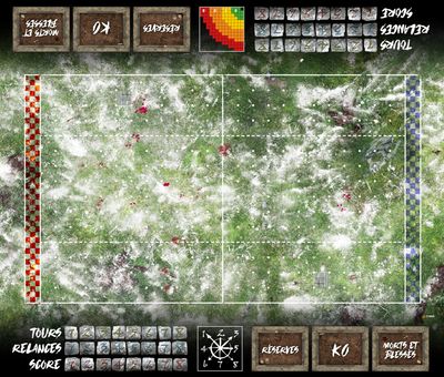 Terrain pour Blood Bowl ® compatible Plaine enneigée Terrain pour Blood Bowl ® compatible Plaine enneigée
