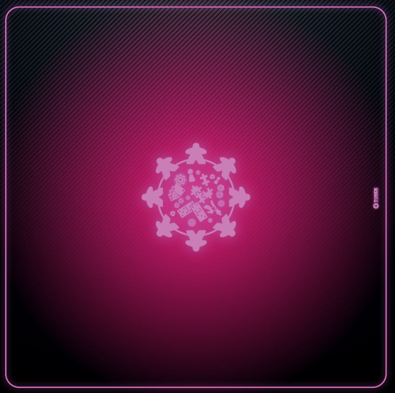 Tapis Meeple néon rose 60cm/60cm