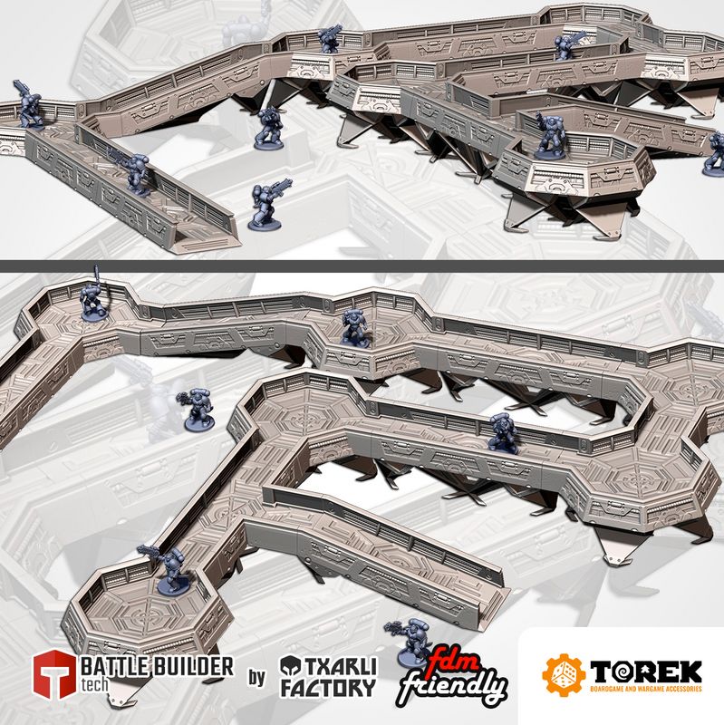 Tranchées sci-fi modulaires (22 pieces) - Modular sci-fi trenches Tranchées sci-fi modulaires (22 pieces) - Modular sci-fi trenches