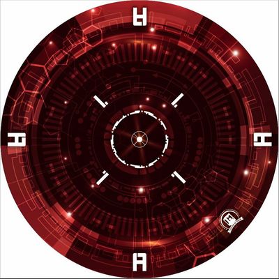 Gabarits d'objectifs /  target templates rouges pour WARHAMMER 40000 ® Compatible