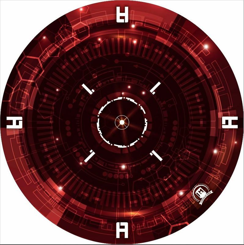 Gabarits d'objectifs /  target templates rouges pour WARHAMMER 40000 ® Compatible