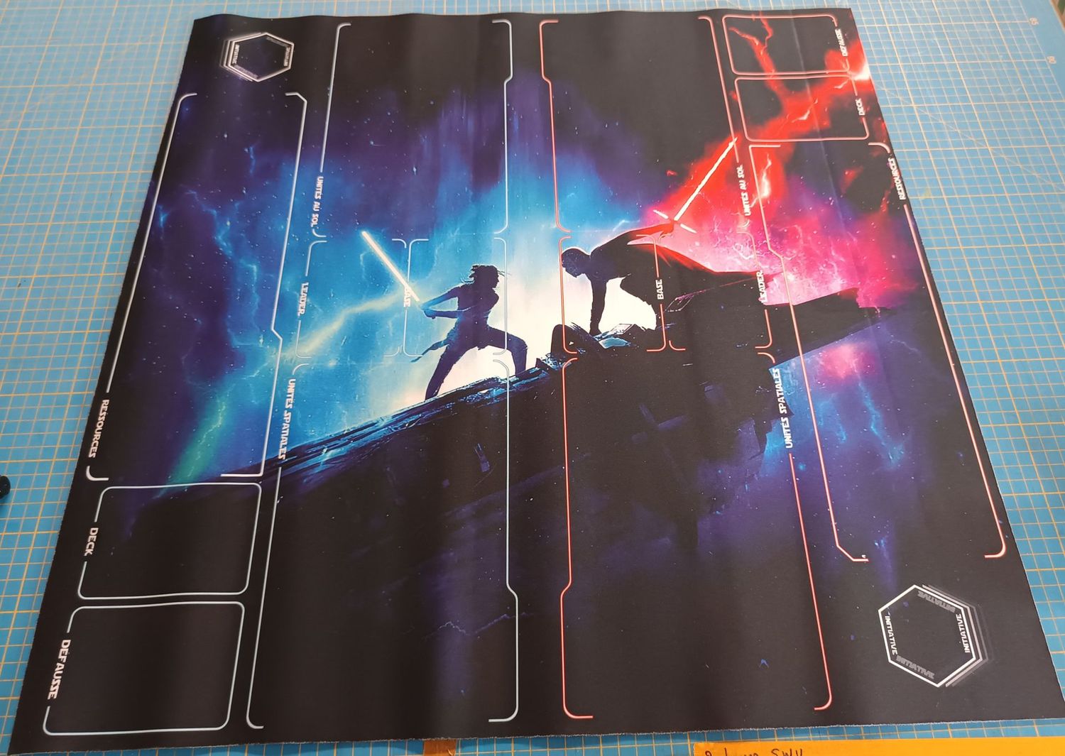 Playmat Duel Star Wars Unlimited compatible 2 joueurs avec Défaut 14-07