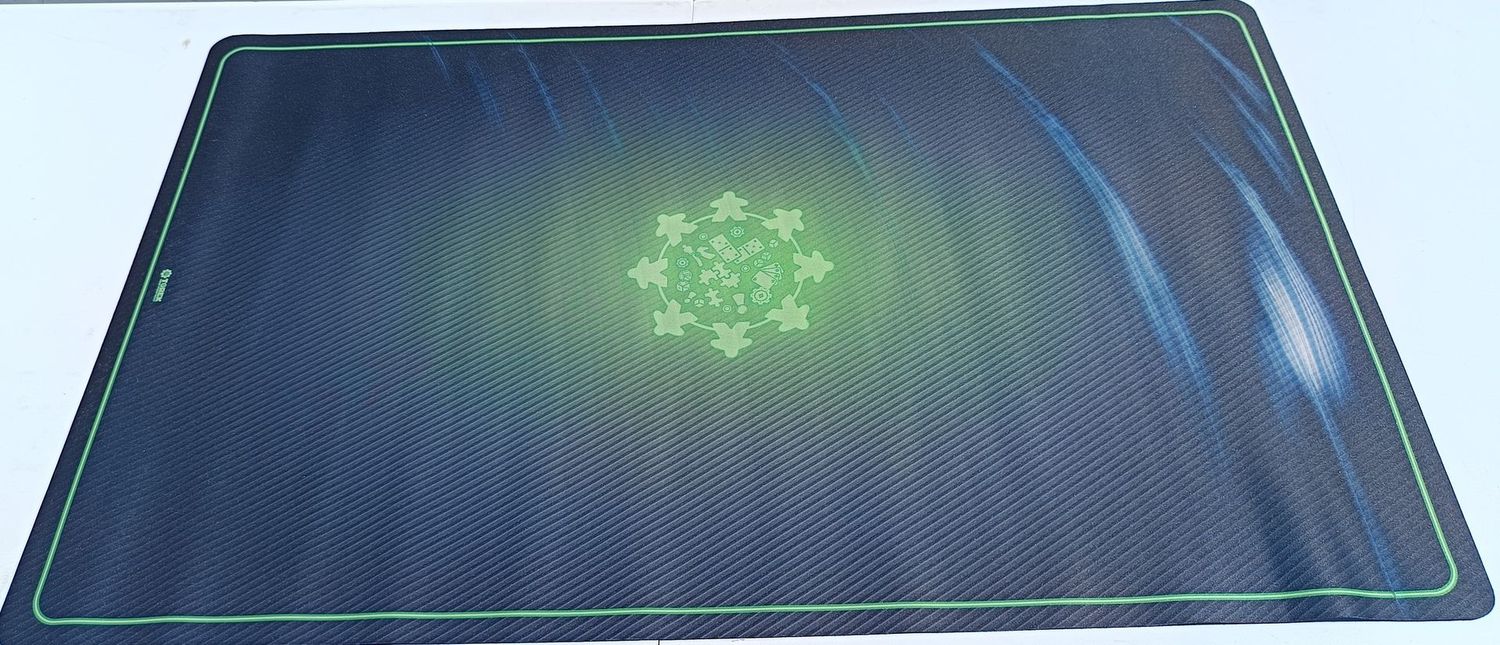Tapis Meeple néon vert 100 cm/60 cm avec défaut 33-7
